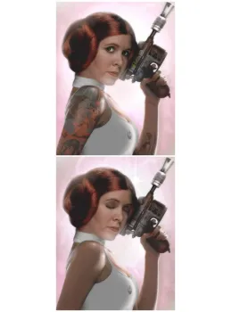 Princess Leia - Lenticular - Artist Proof Silver Framed