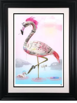 Punk Flamingos - Black Framed