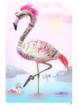Punk Flamingos - Mounted