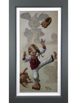 Quicker Than The Human Eye - Canvas - Grey Framed