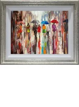 Rain Dance - Original - Silver Framed