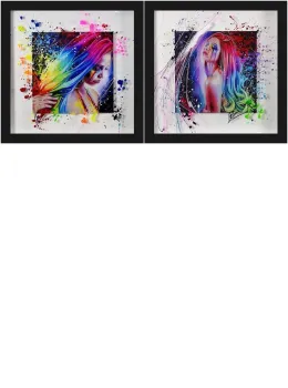 Rainbow Tears And Rainbow Spirit - Set Of 2 - Black Framed