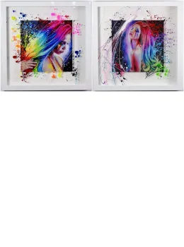 Rainbow Tears And Rainbow Spirit - Set Of 2 - White Framed