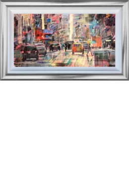 Rainy Day In New York - Original - Silver Framed