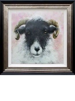 Ram Ram - Original - Black And Silver Framed
