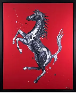 Rampante Cavallo Canvas Red - Framed Box Canvas