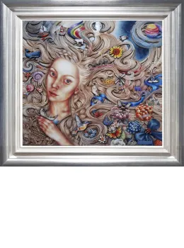 Rapunzel - Silver-Blue Framed
