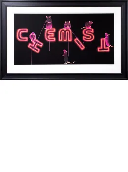 Rats Fixing The Chemist - Framed