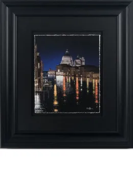 Reflections On The Grand Canal - Paper - Black Framed