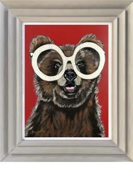 Rocket Bear - Original - Light Grey Framed