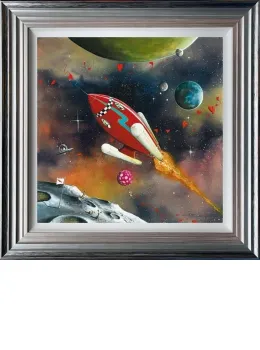 Rocket Sheep - Ewe-niverse Series - 3D High Gloss - Blue And Silver Framed