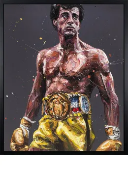 Rocky - Canvas - Artist Proof Black Framed - Framed Box Canvas