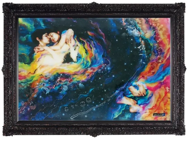 Romeo And Juliet - Black Ornate Framed