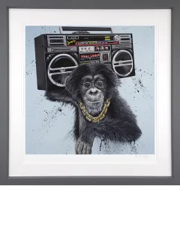 Run Chimp-Pan-Zee - Grey Framed