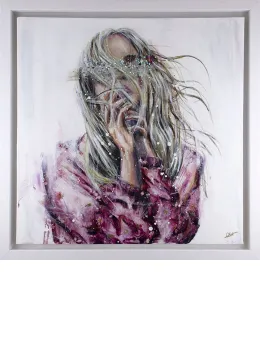 Say Nothing - Original - White Framed