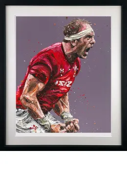 Screaming At The English (Alun Wyn Jones) - Black Framed