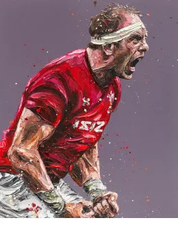 Screaming At The English (Alun Wyn Jones) - Mounted