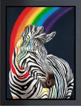 Show Your Colours - Black Framed - Framed Box Canvas