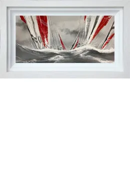 Skimming The Sea - Original - White Framed