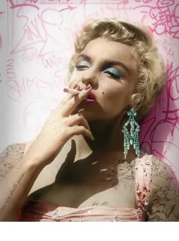 Smoking Gun - Marilyn (Colour) - Mounted