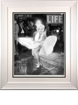 Some Like It Hot (Black & White) - White Framed
