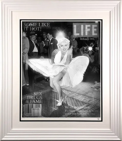 Some Like It Hot (Black & White) - White Framed