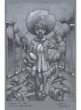 Sound Of The Funky Drummer - Sketch - Mounted