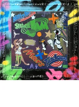 Space Jam - Original - Multi Colour Framed