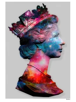 Space Queen - Small Size - Grey Background - Mounted
