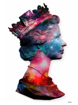 Space Queen - Regular Size - White Background - Mounted