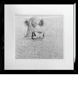 Spidermoo - Original Sketch - Black Framed