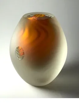 Spiral Vase (Iris Yellow)  - Original Sculpture