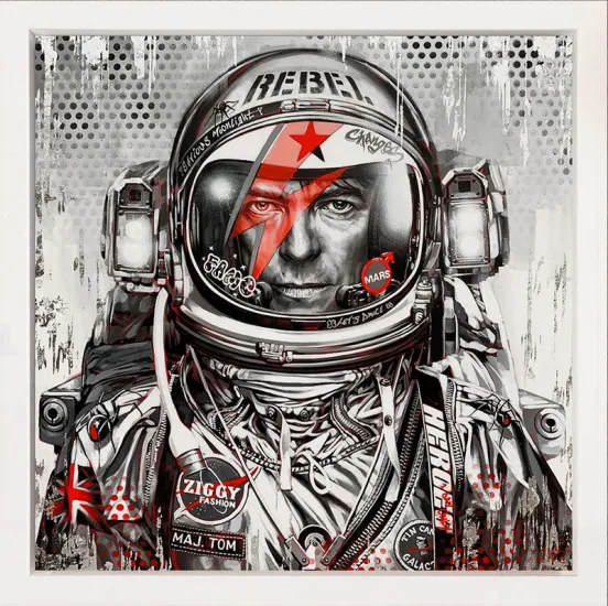 Starman - Original - White Framed Starman - Original - White Framed