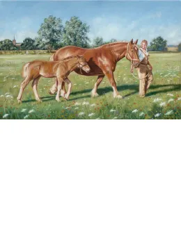Suffolk Fillies - Original - Framed