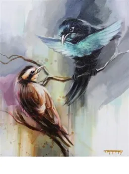 Superb Birds  - Original - Framed