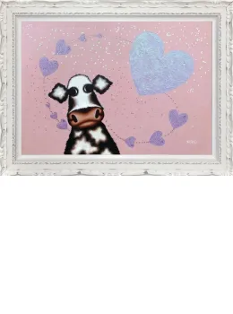 Surrounded By Love - Original - White Ornate Framed
