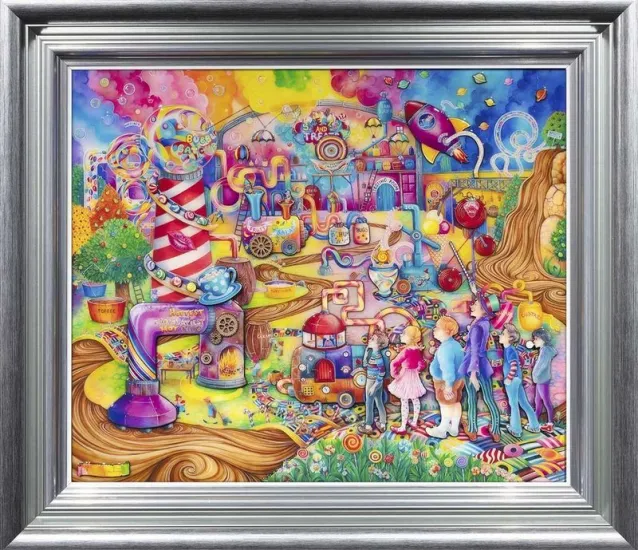 Sweets And Treats - Silver-Blue Framed Sweets And Treats - Silver-Blue Framed