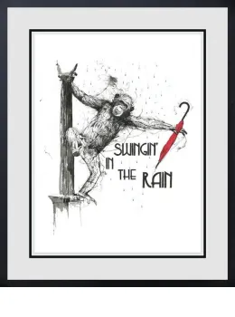Swinging In The Rain - Black Framed