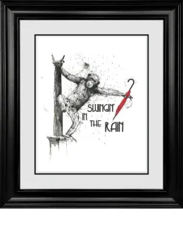 Swinging In The Rain - Original - Black Framed