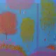 Talking Under A Pink Tree - White Framed