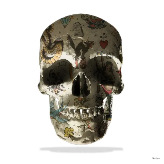 Tattoo Skull (White Background)