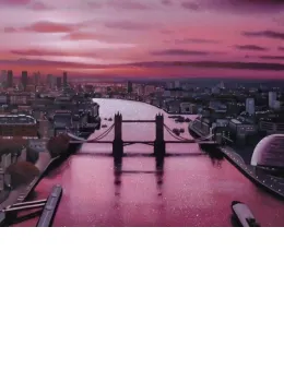 Thames Red - Original - Black Framed