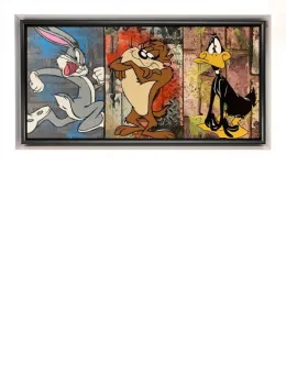 That's All Folks! - Original - White Framed
