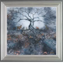 The Call Of The Trees - Silver-Blue Framed