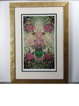 The Emeral Heart - Gold Framed