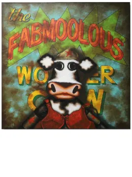 The Fabmoolous Wonder Cow - Canvas - Box Canvas