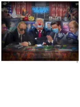 The Great Dicktators - White Framed