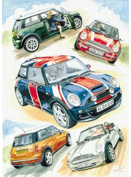 The Greatest Little Car - Mini Coopers - Print