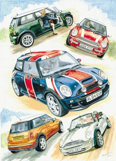 The Greatest Little Car - Mini Coopers - Print The Greatest Little Car - Mini Coopers - Print