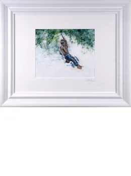 The Joy Of Nature - Original - White Framed